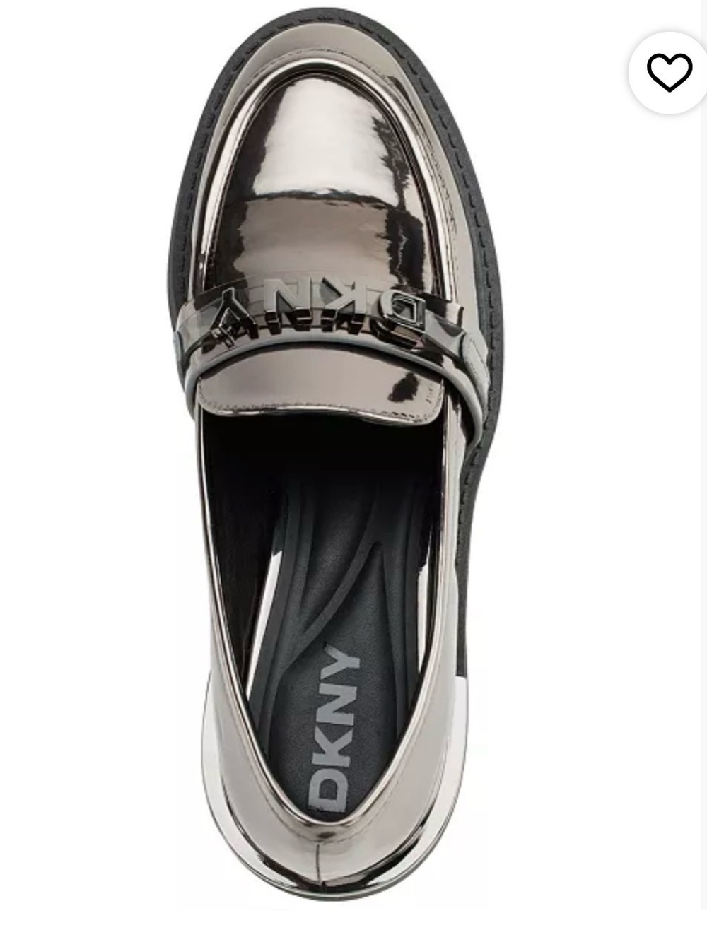 DKNY Women's Metallic Pewter Loafer Size 6.5